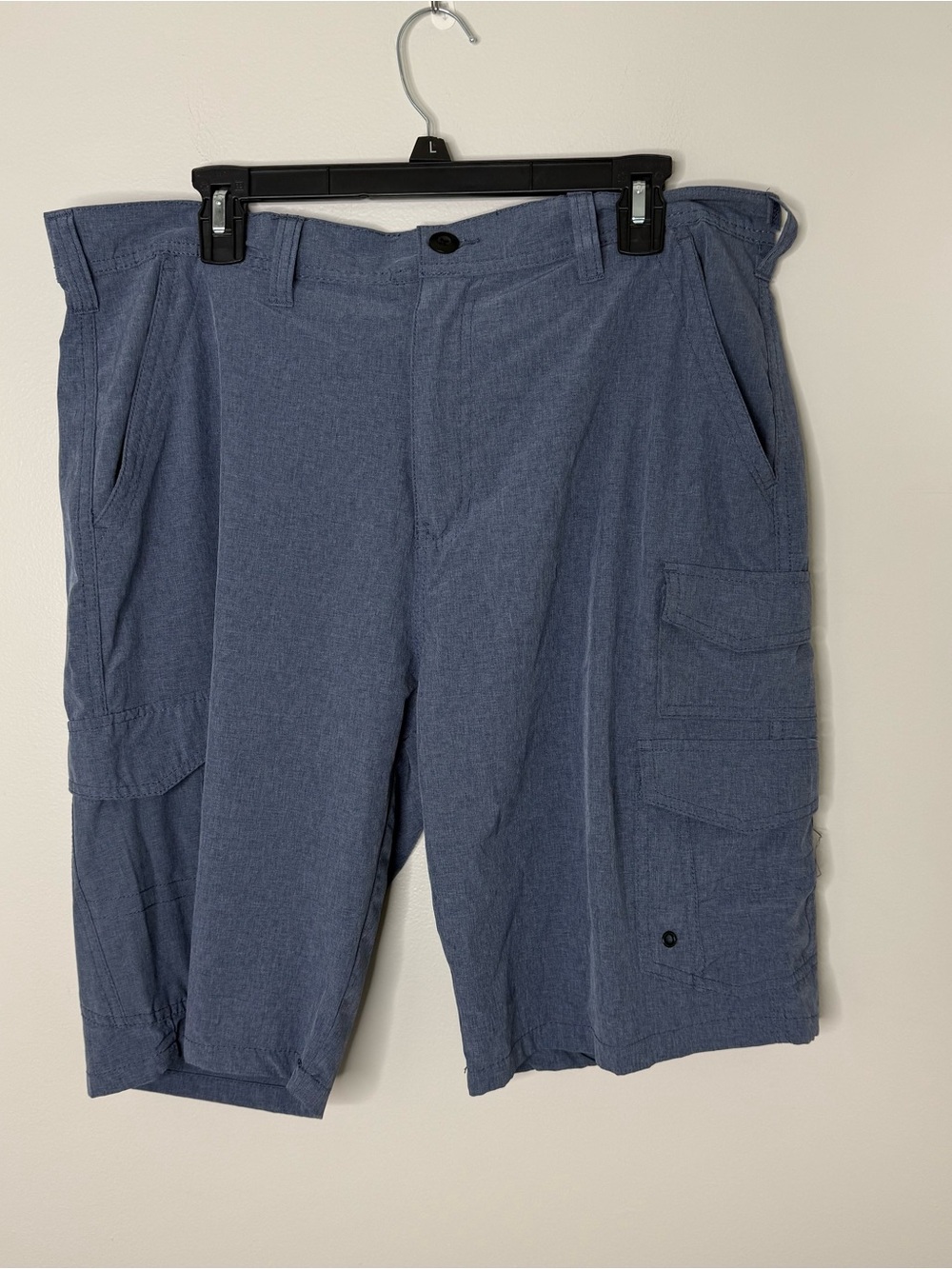 Iron Co 36” Men's Slate Blue Cargo Shorts